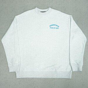 Fear of God Essentials Light Grey Crewneck Sweatshirt